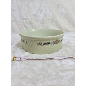 Hall's Superior Kitchenware Floral Swirl Round Baking Dish Made in USA